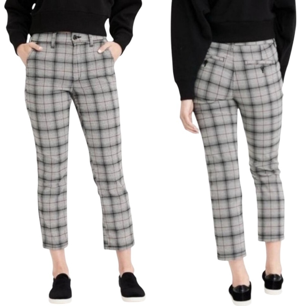 New AE Hi Rise plaid skinny trouser M 10